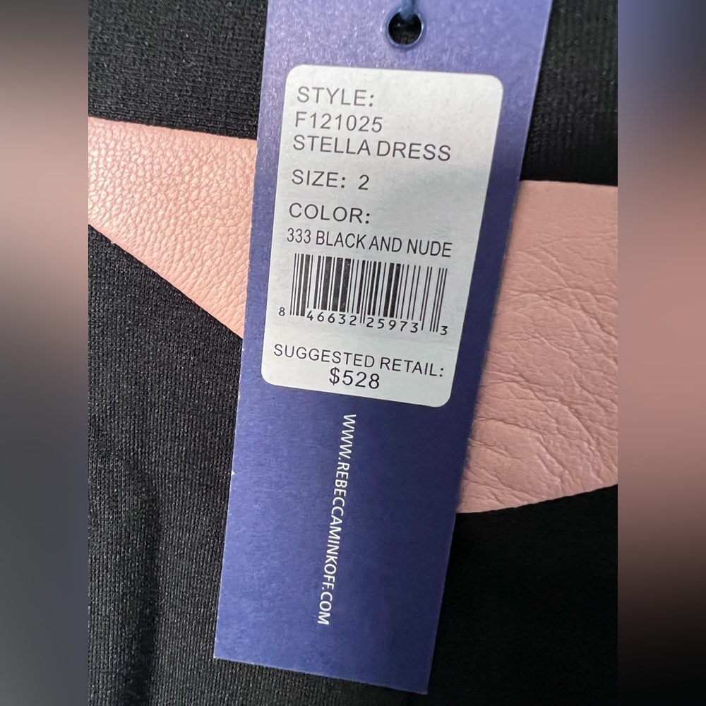 Rebecca Minkoff Stella Leather Panel Trim Dress NWT SZ 2 - Picture 14 of 15
